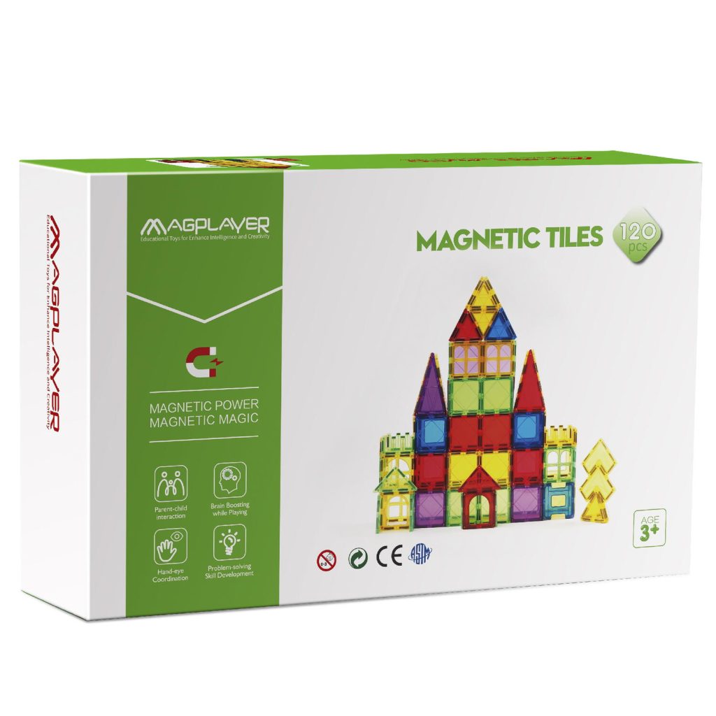 Set de constructie magnetic 3D - 120 piese MAGPLAYER
