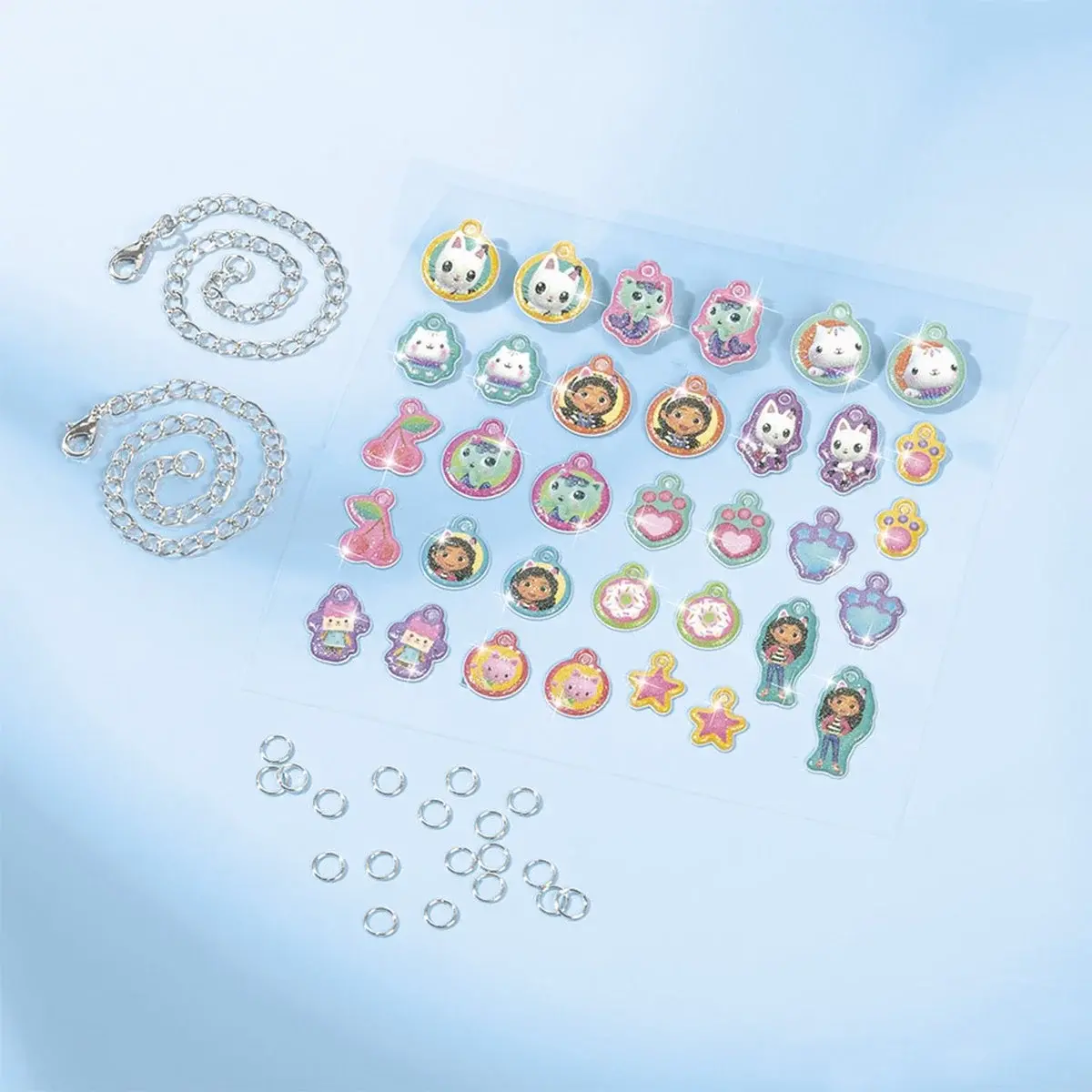 Set 2 in 1 Gabby's Dollhouse - Bratari cu pandantive & carioci de suflat - imagine 2