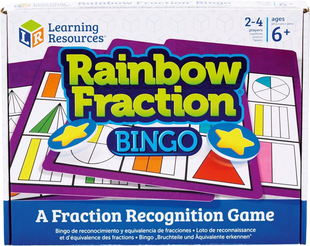 Joc bingo - Curcubeul fractiilor Learning Resources