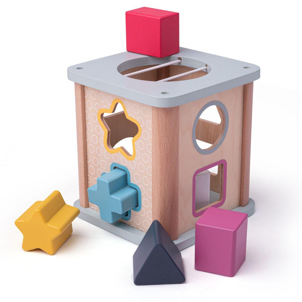 Joc sortare - Cubul magic (pastel) BIGJIGS Toys