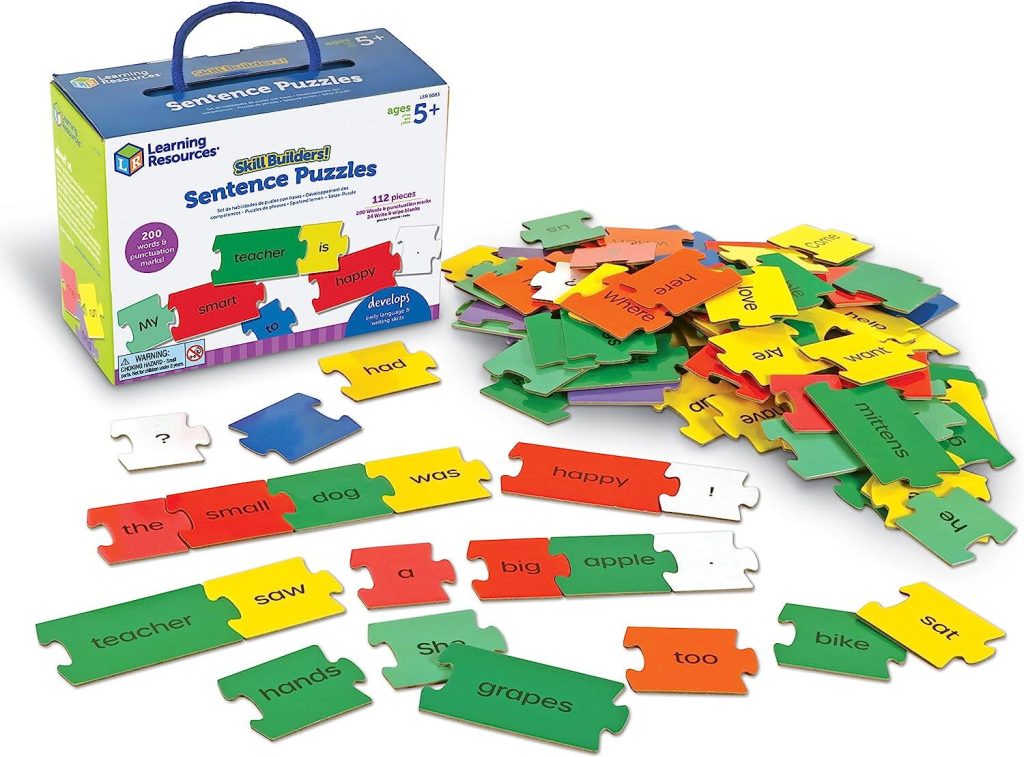 Set activitati educative - Puzzle cu propozitii (lb.engleza) Learning Resources