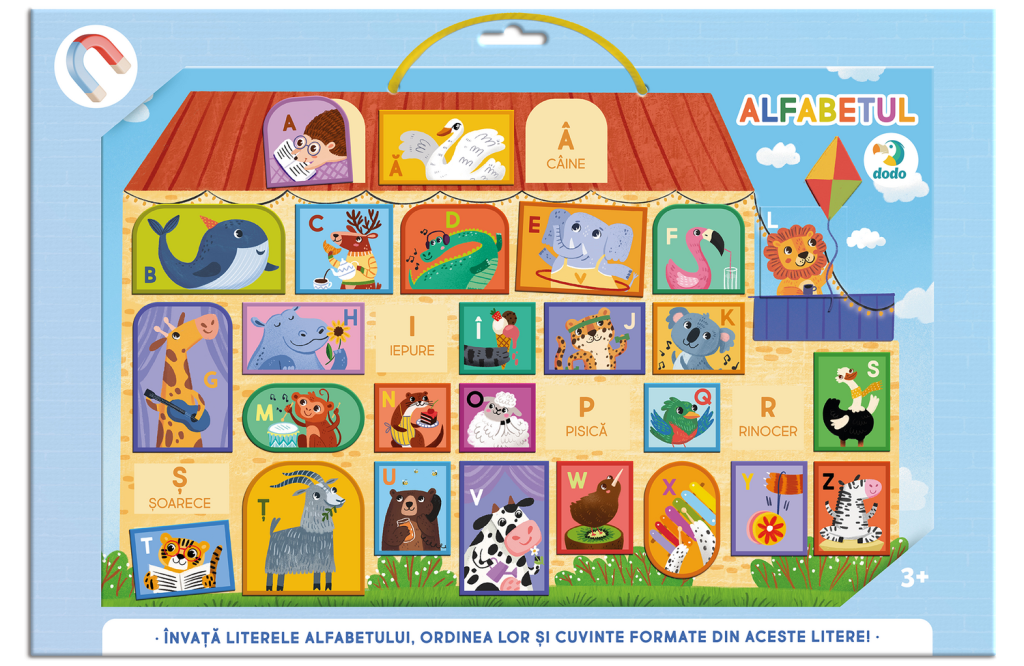 Tablita magnetica cu alfabetul ( limba romana) Dodo