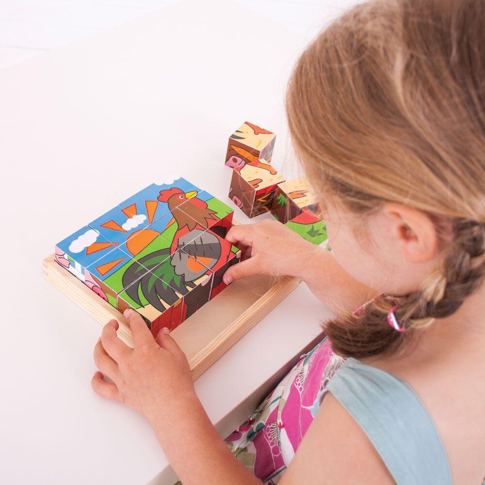 Puzzle cubic - Animalute de la ferma - imagine 7