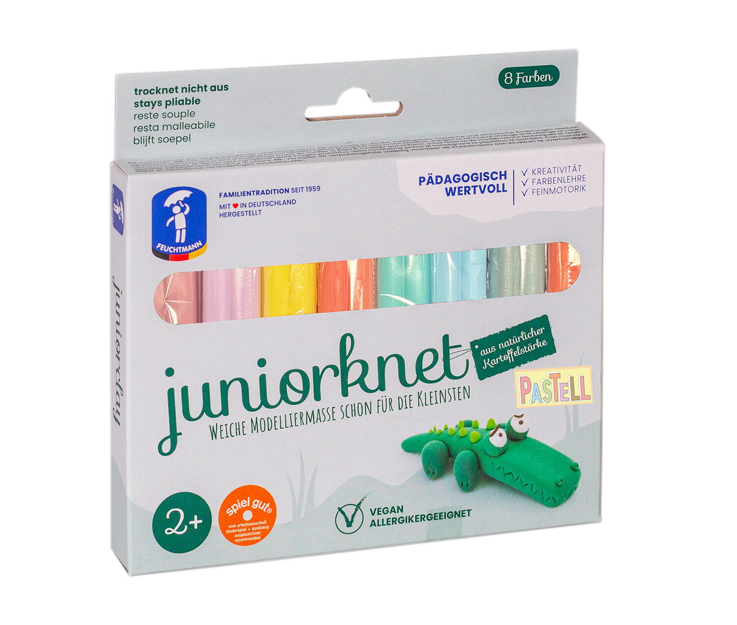 Plastilina non-toxica - 8 culori pastel FEUCHTMANN