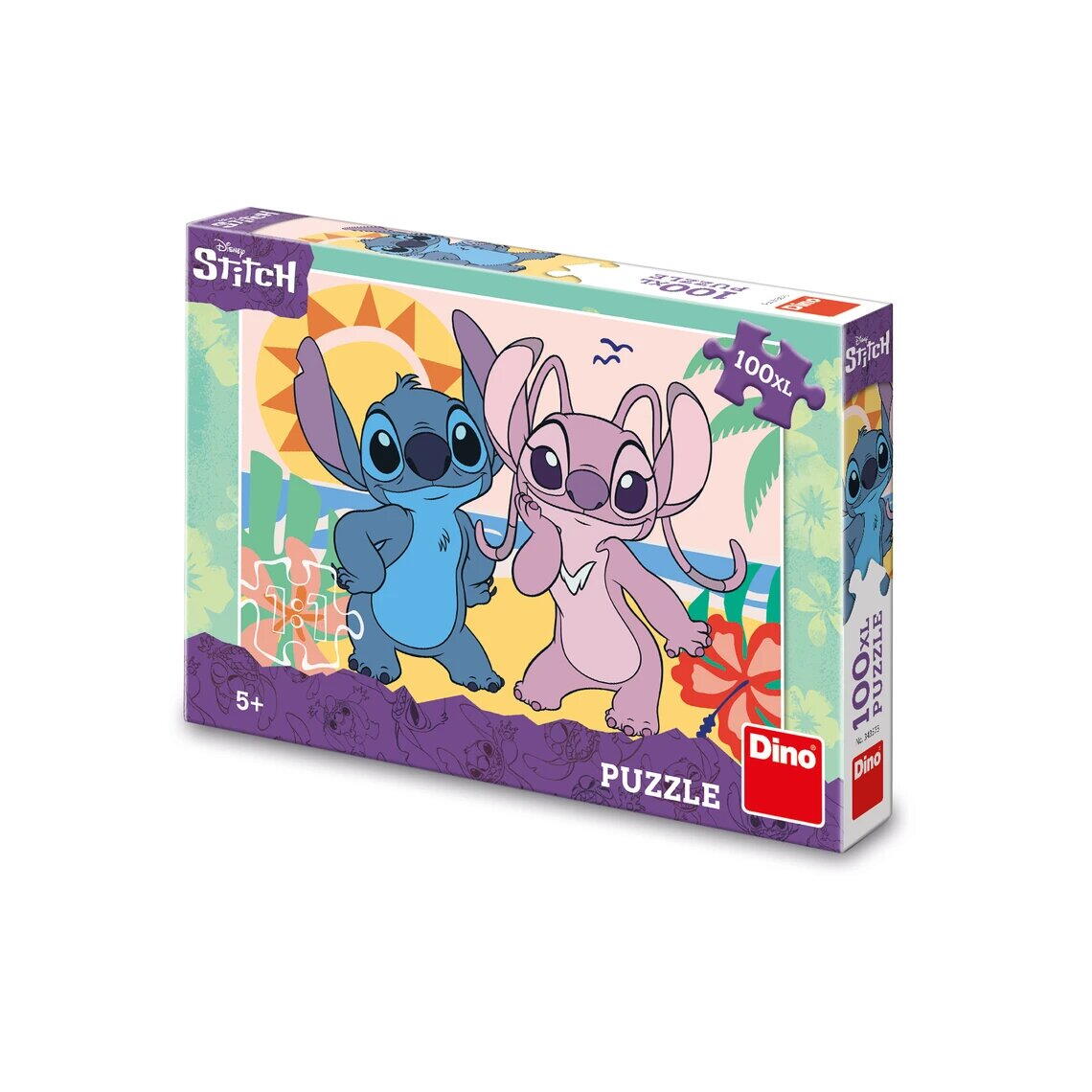 Puzzle XL - Stitch si Angel la plaja (100 piese) - imagine 2