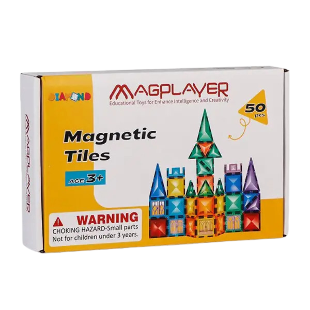 Set de constructie magnetic 3D - 50 piese MAGPLAYER