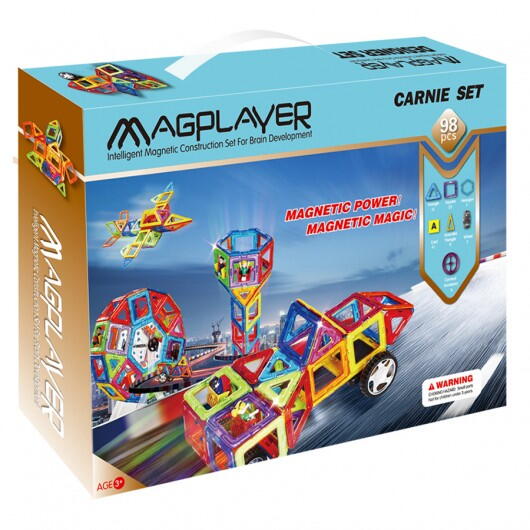 Joc de constructie magnetic - 98 piese MAGPLAYER