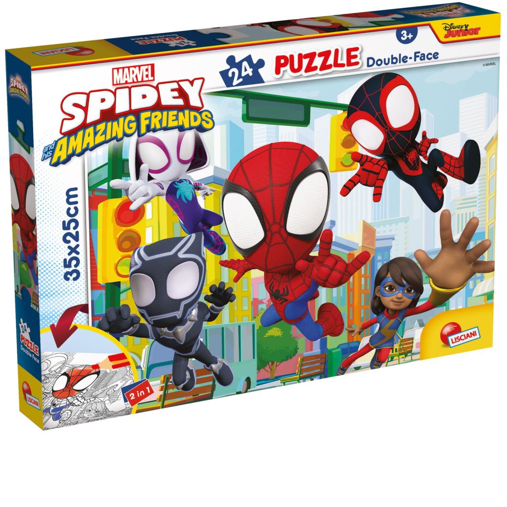 Puzzle de colorat - Paienjenelul Marvel și prietenii lui uimitori (24 de piese) LISCIANI