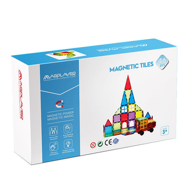 Set de constructie magnetic 3D - 46 piese MAGPLAYER