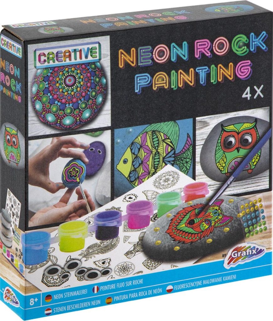 Set creativ - Pictura pe pietre (neon) Grafix