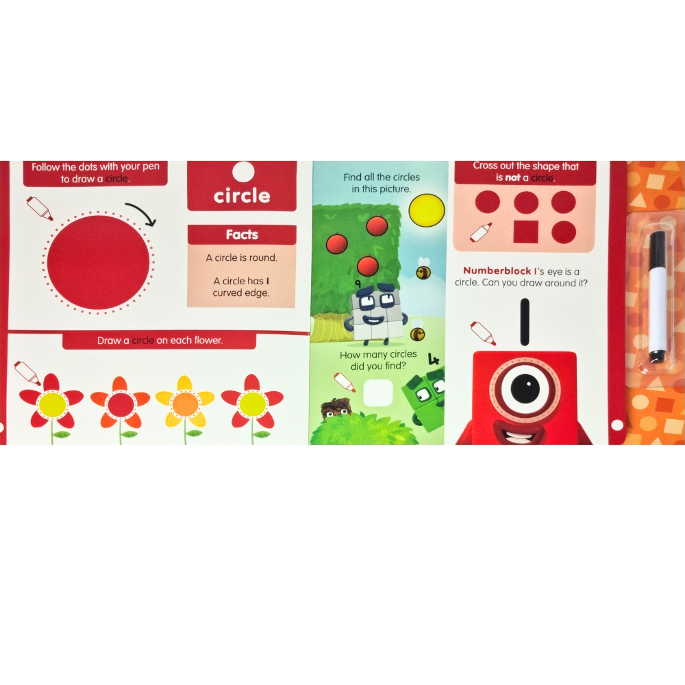 Carticica Scriu si sterg Numberblocks - Forme geometrice - imagine 2