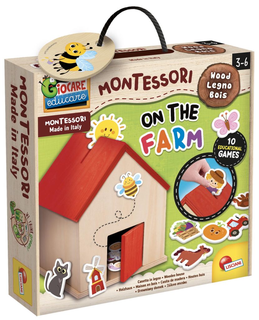 Joc Montessori din lemn - La ferma LISCIANI