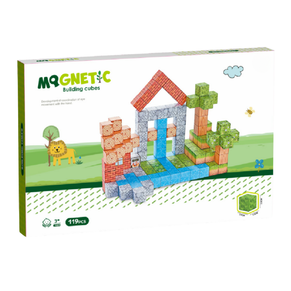 Cuburi magnetice - In natura 119 piese (2 cm) Bufnitel