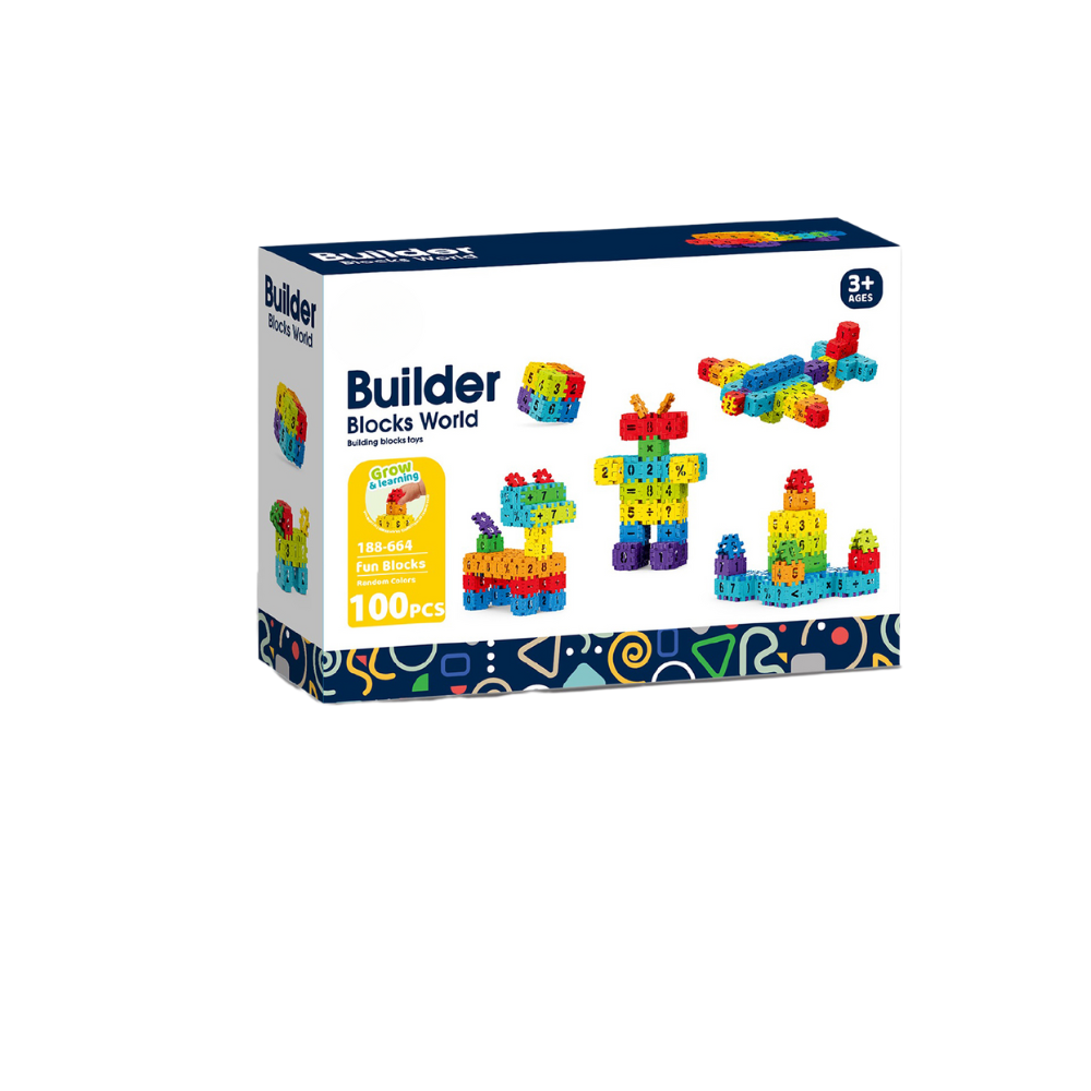 Set de constructie STEAM - Micutul matematician (100 piese) Bufnitel