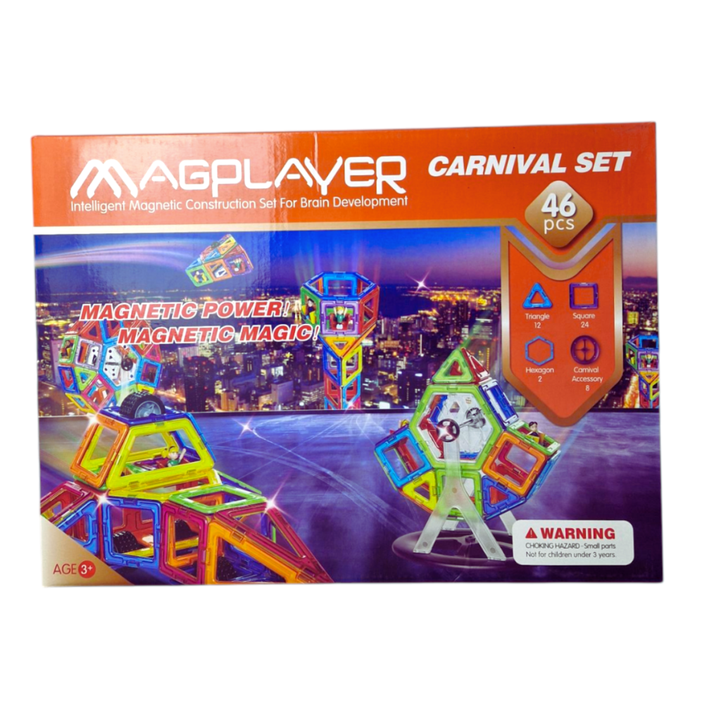 Joc de constructie magnetic - 46 piese MAGPLAYER