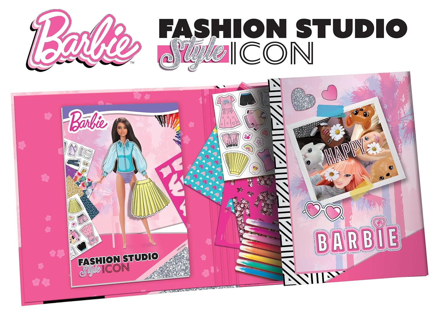 Set de colorat cu activitati Barbie - Fashion Icon - imagine 3