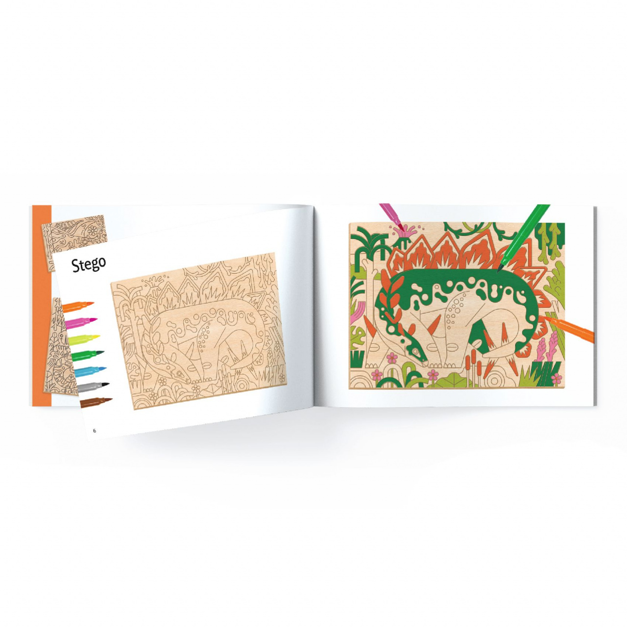 Atelier de pictura pe lemn Dinozauri, Djeco - imagine 3
