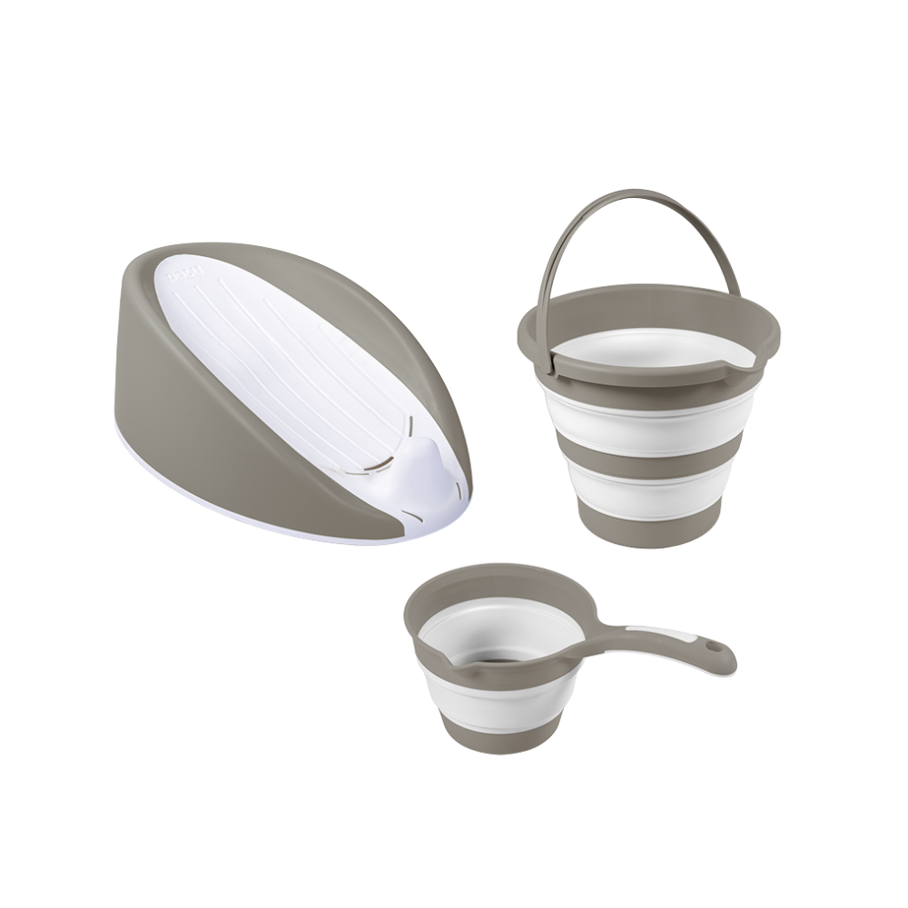 Set 3 in 1 cu suport anatomic pentru cadita - Gri Dolu Nuve