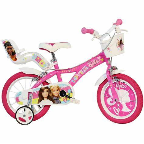 Bicicleta copii 14" - Barbie roz DINO BIKES