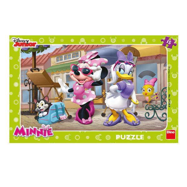 Puzzle - Minnie si Daisy la plimbare (15 piese) Dino