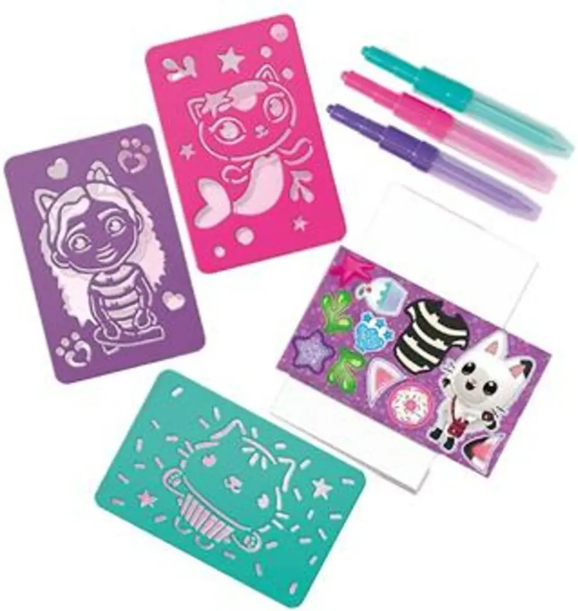 Set 2 in 1 Gabby's Dollhouse - Bratari cu pandantive & carioci de suflat - imagine 4