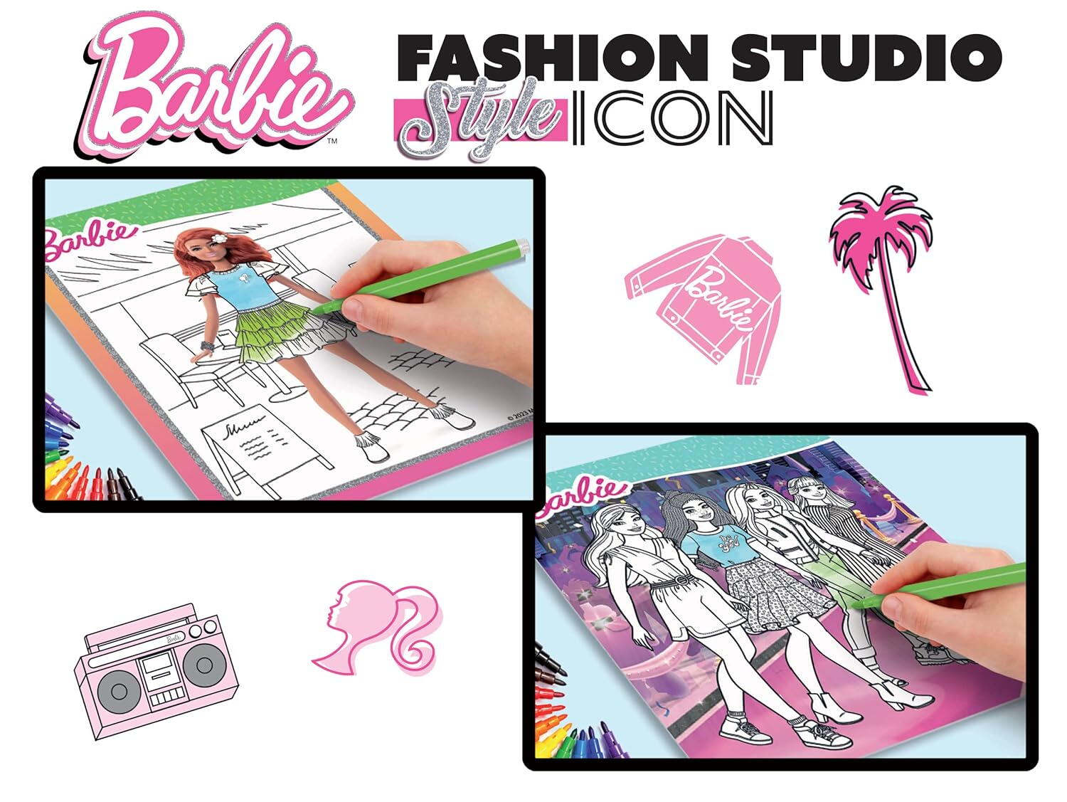 Set de colorat cu activitati Barbie - Fashion Icon - imagine 4