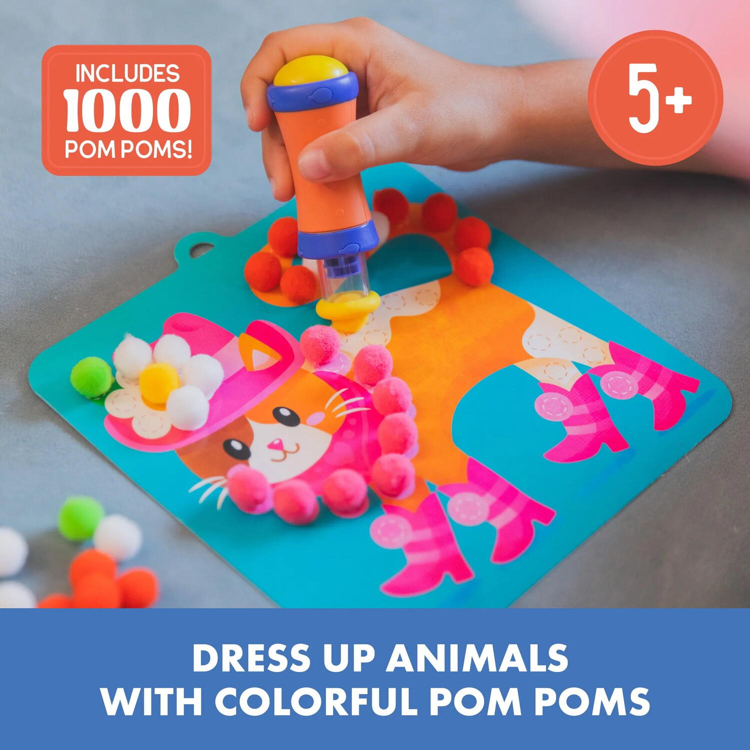 Set creativ cu pompoane - Imbraca animalutele - imagine 4