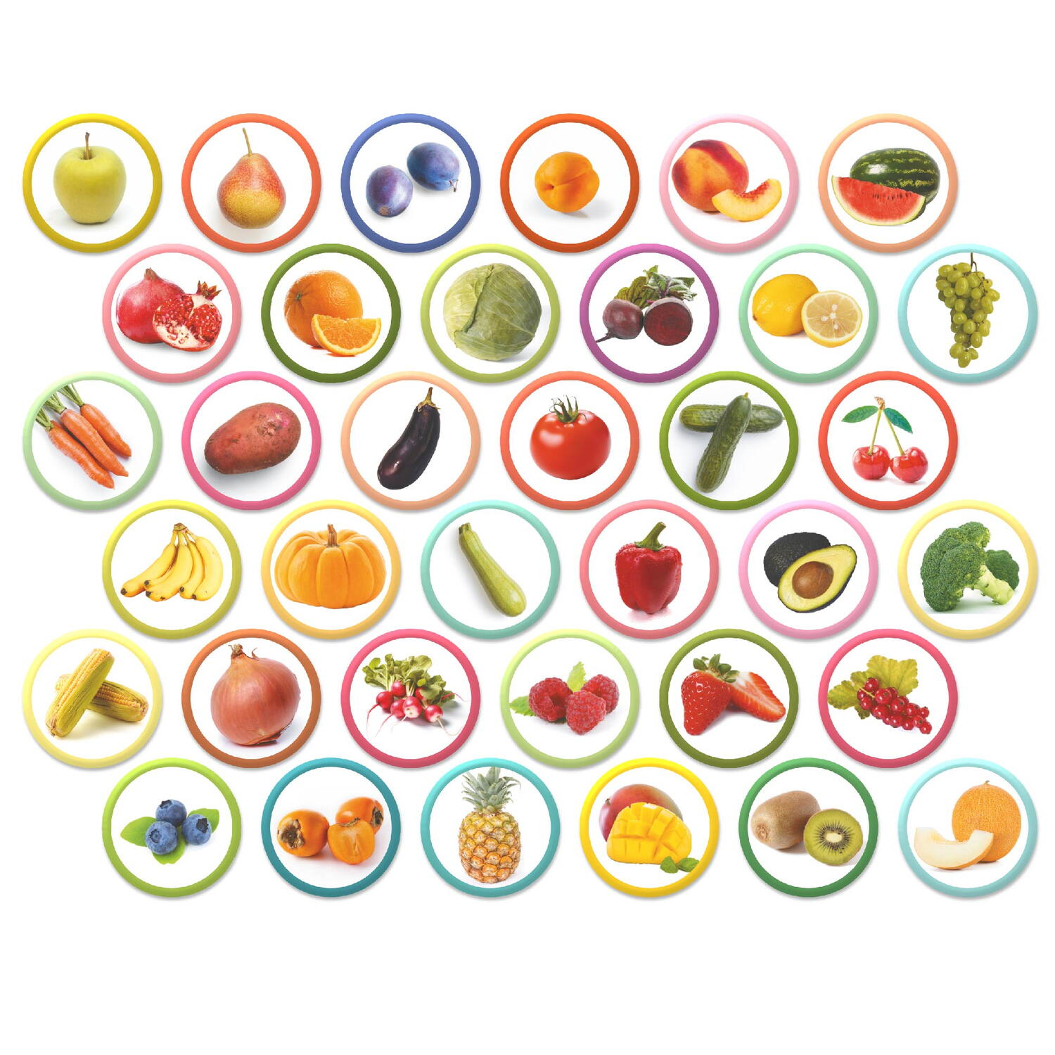 Set magneti Montessori - Fructe si legume - imagine 4
