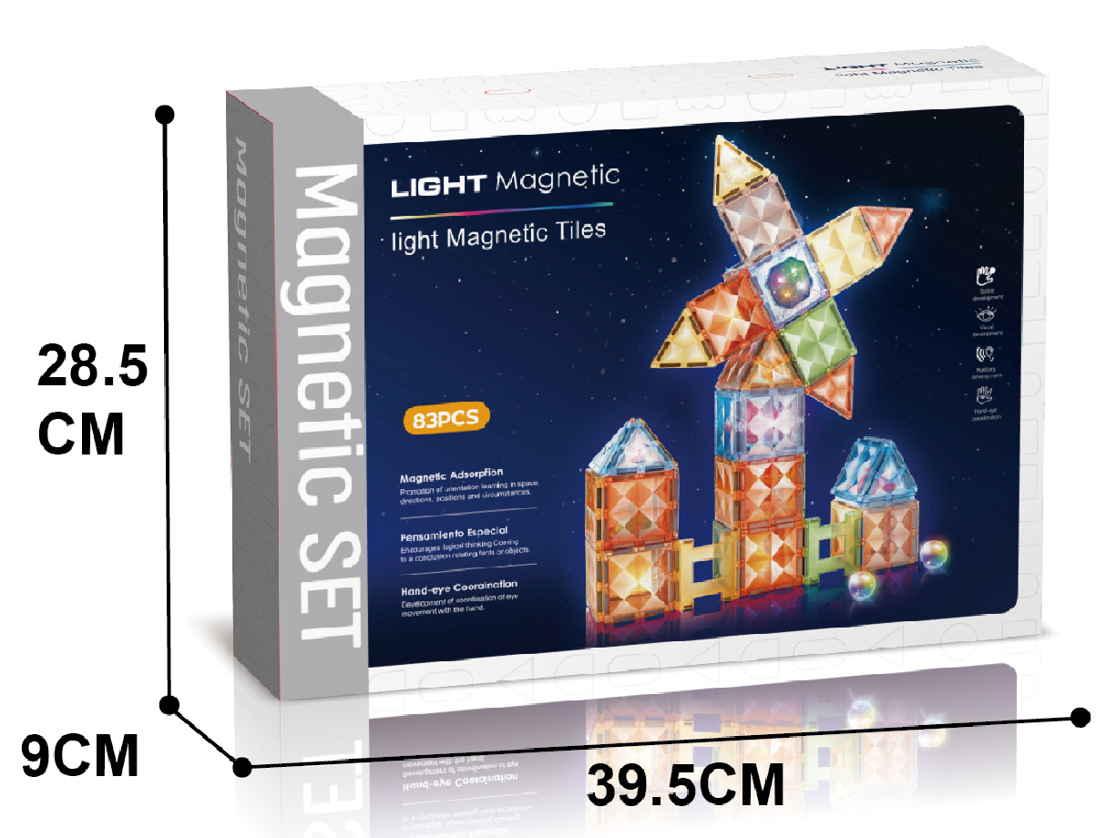 Joc magnetic Diamond cu lumini - 83 piese (7.5 cm) - imagine 2