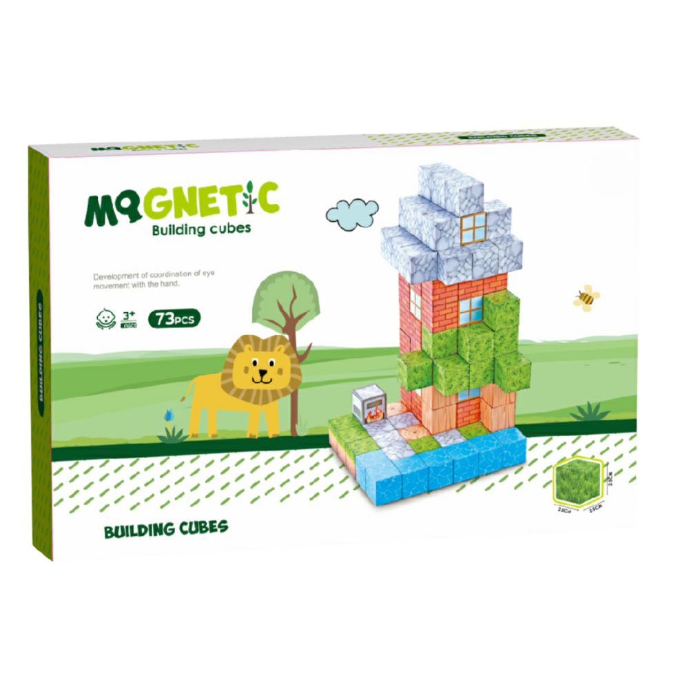 Cuburi magnetice - In natura 73 piese (2.5 cm) Bufnitel