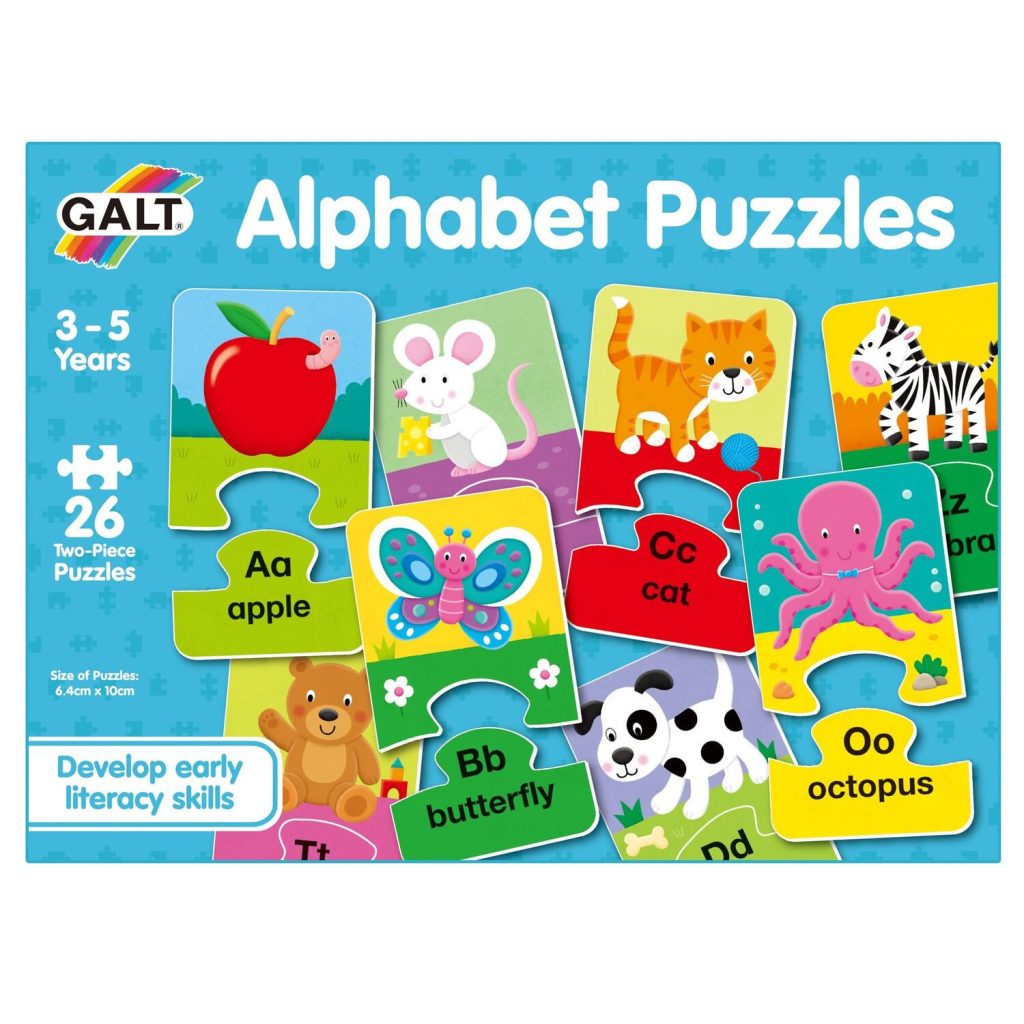 Set 26 de puzzle-uri Alfabet (2 piese) Galt