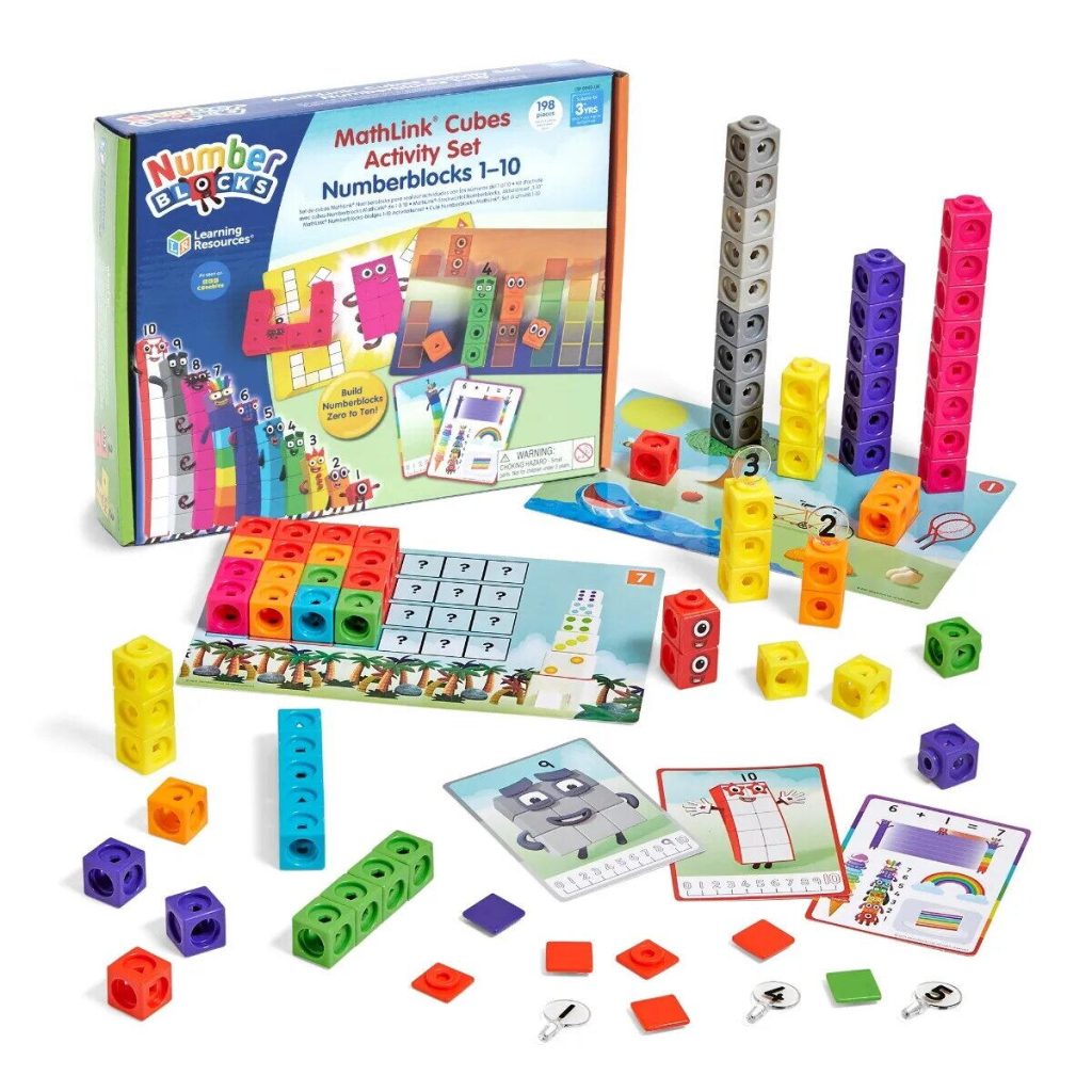 MathLink®Cubes Numberblocks in engleza Set de activitati de la 1 - 10 Learning Resources