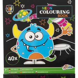 Carte de colorat cu carioci neon - Monstrulet Grafix