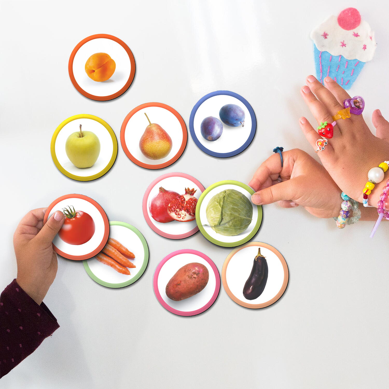 Set magneti Montessori - Fructe si legume - imagine 3