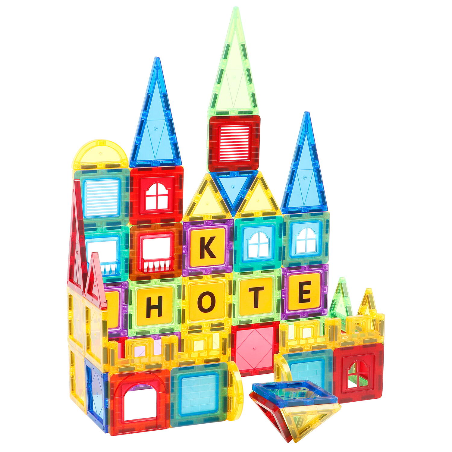 Set de constructie magnetic 3D - 88 piese - imagine 2