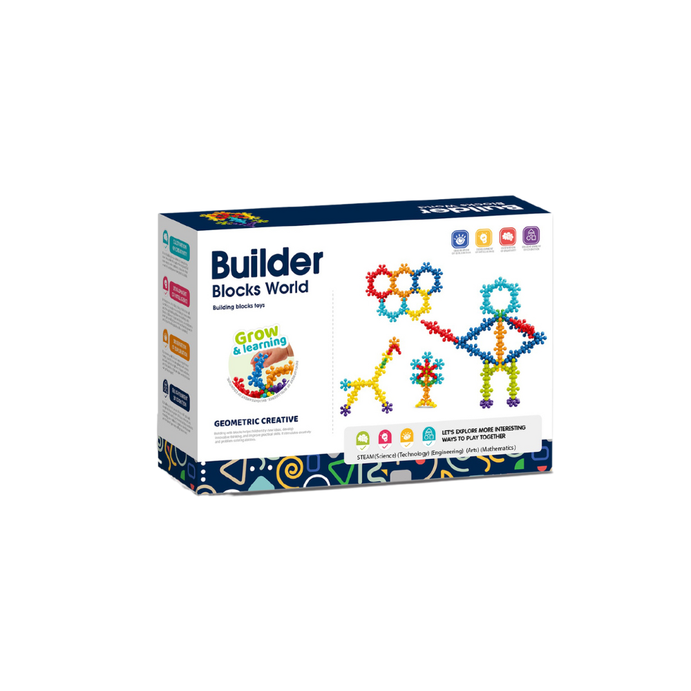 Joc de constructie STEAM - Floricele colorate (80 piese) - imagine 3