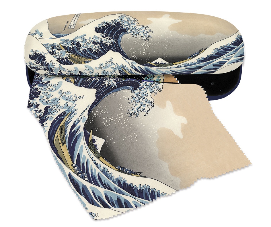 Etui cu textil si protectie ochelari Hokusai - Marele val