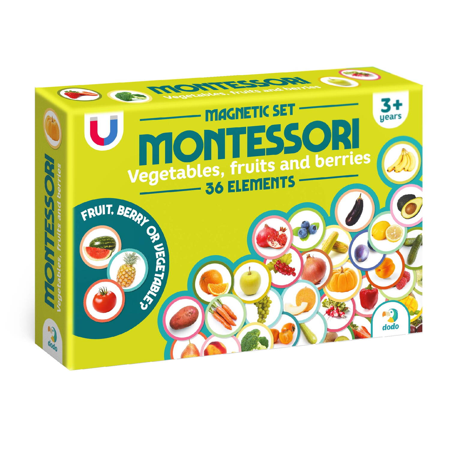 Set magneti Montessori - Fructe si legume Dodo