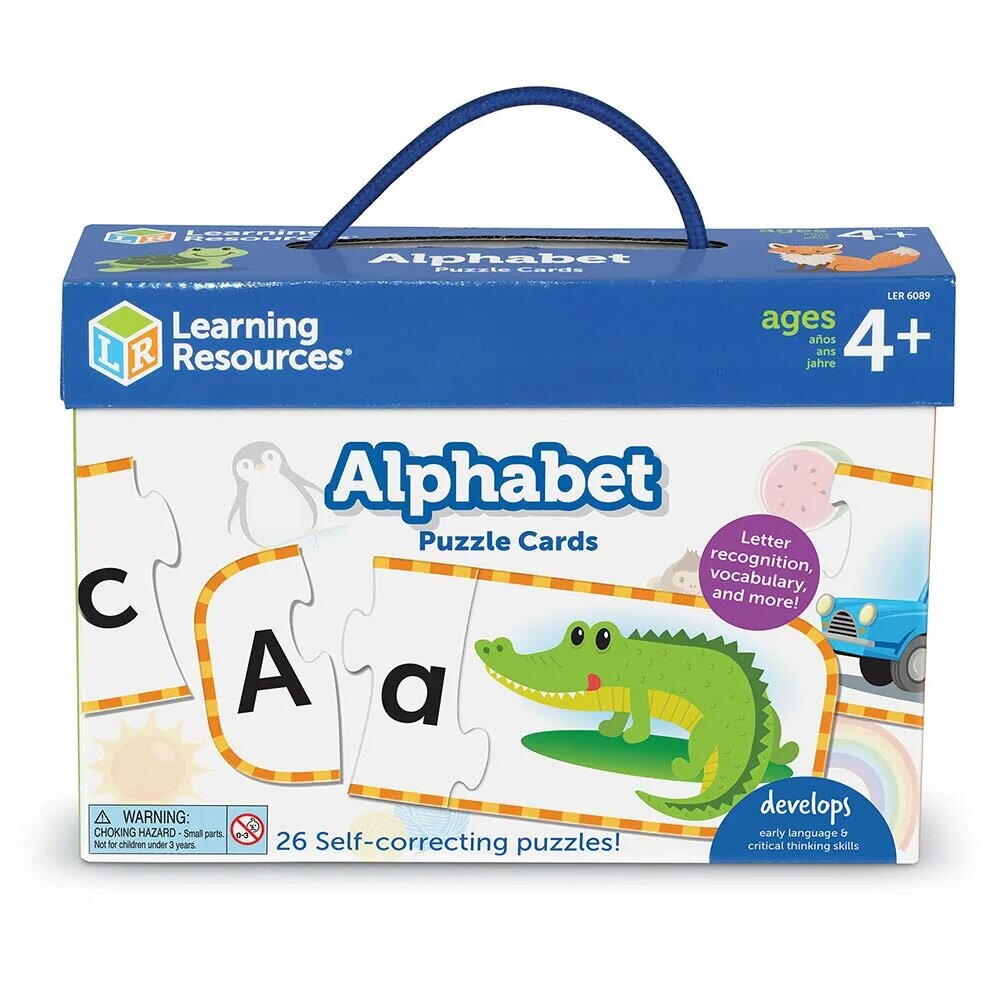 Set 26 de puzzle-uri Alfabet (3 piese) Learning Resources