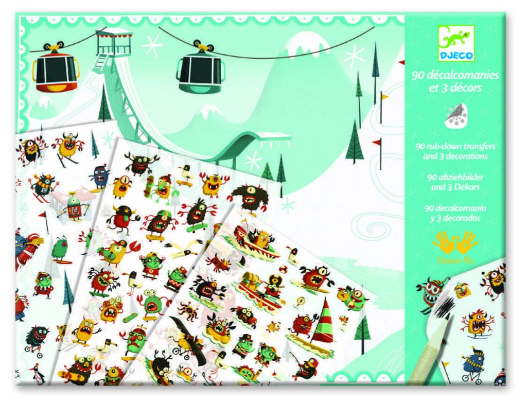 Joc creativ cu abtibilduri Monstruleti sportivi