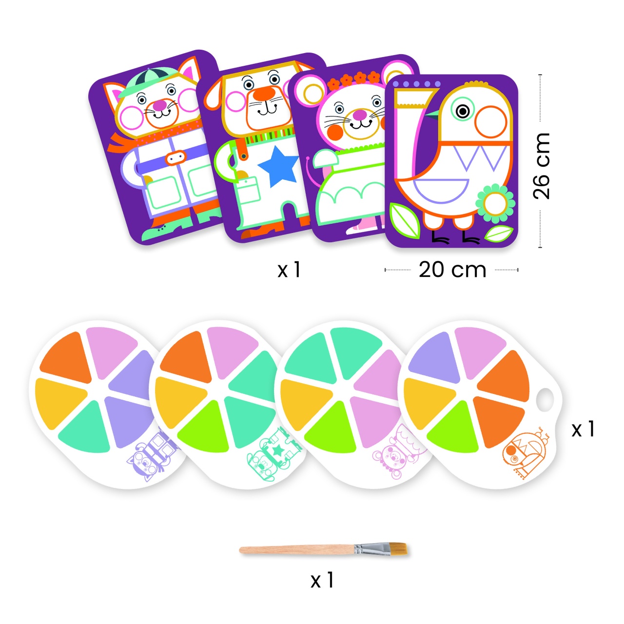Joc creativ de pictura Obraji imbujorati, Djeco - imagine 4