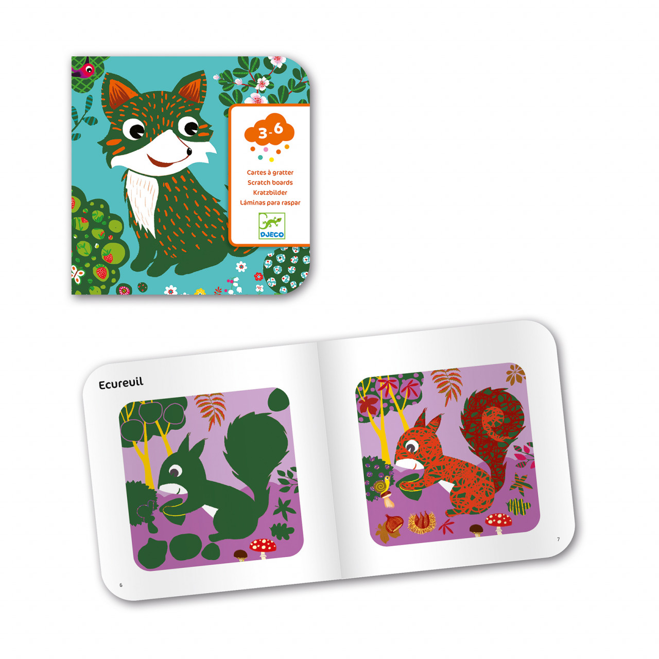 Joc creativ de razuit Animale prietenoase, Djeco - imagine 4