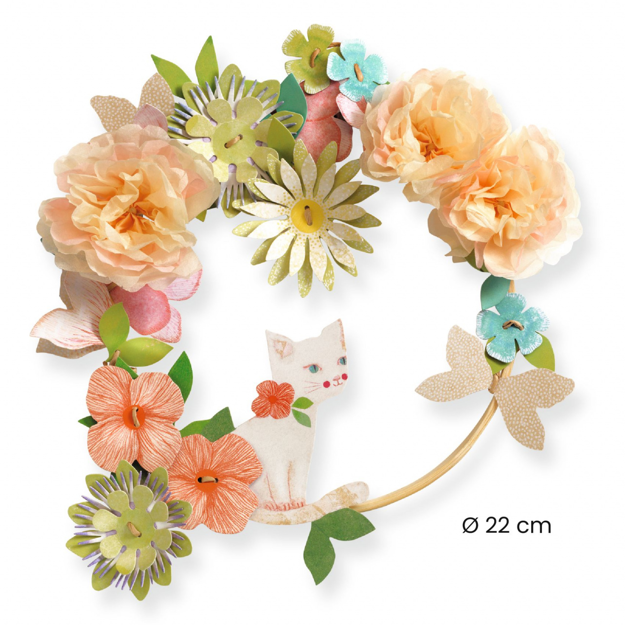 Joc creativ DIY Coronita cu flori Dalia, Djeco - imagine 4