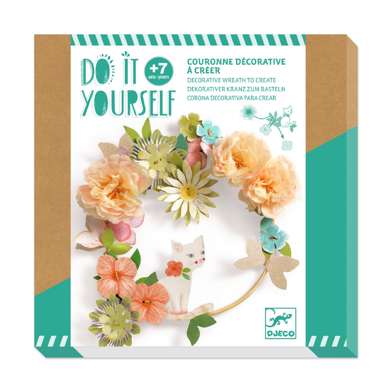 Joc creativ DIY Coronita cu flori Dalia
