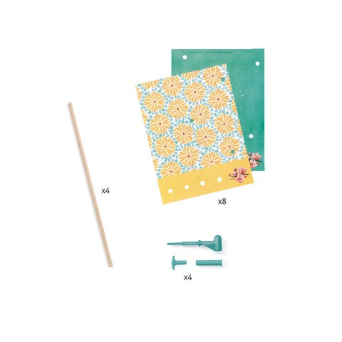 Joc creativ DIY Moristi de vant model cu flori, Djeco - imagine 5