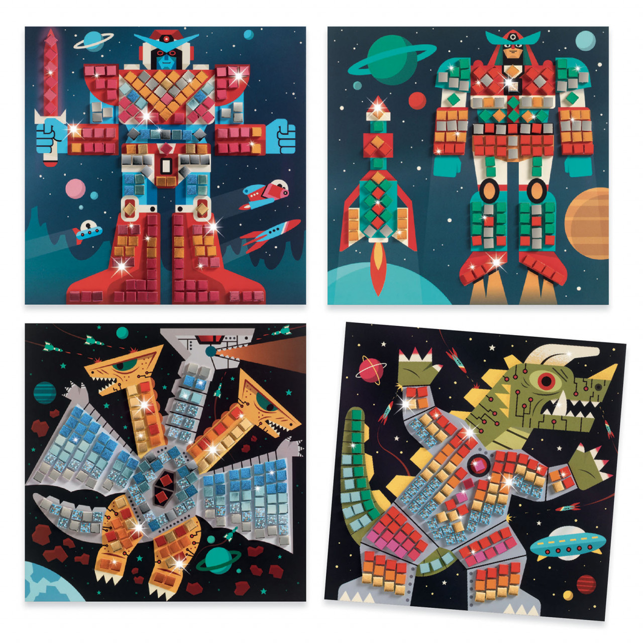 Joc creativ mozaic In spatiu, Djeco - imagine 3