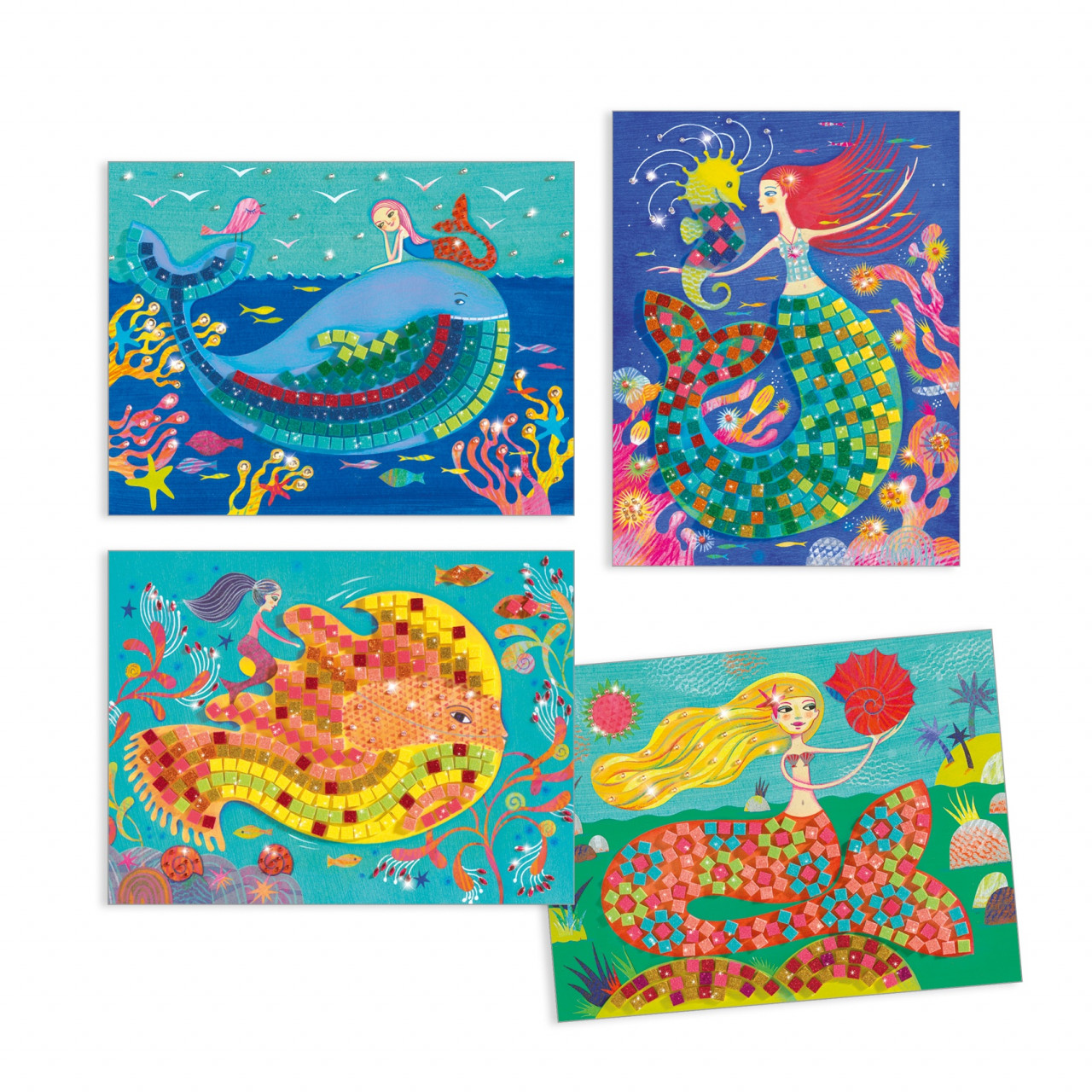 Joc creativ mozaic Sirene, Djeco - imagine 4