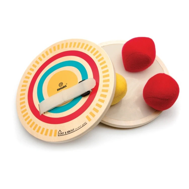 Joc de prindere din lemn cu velcro