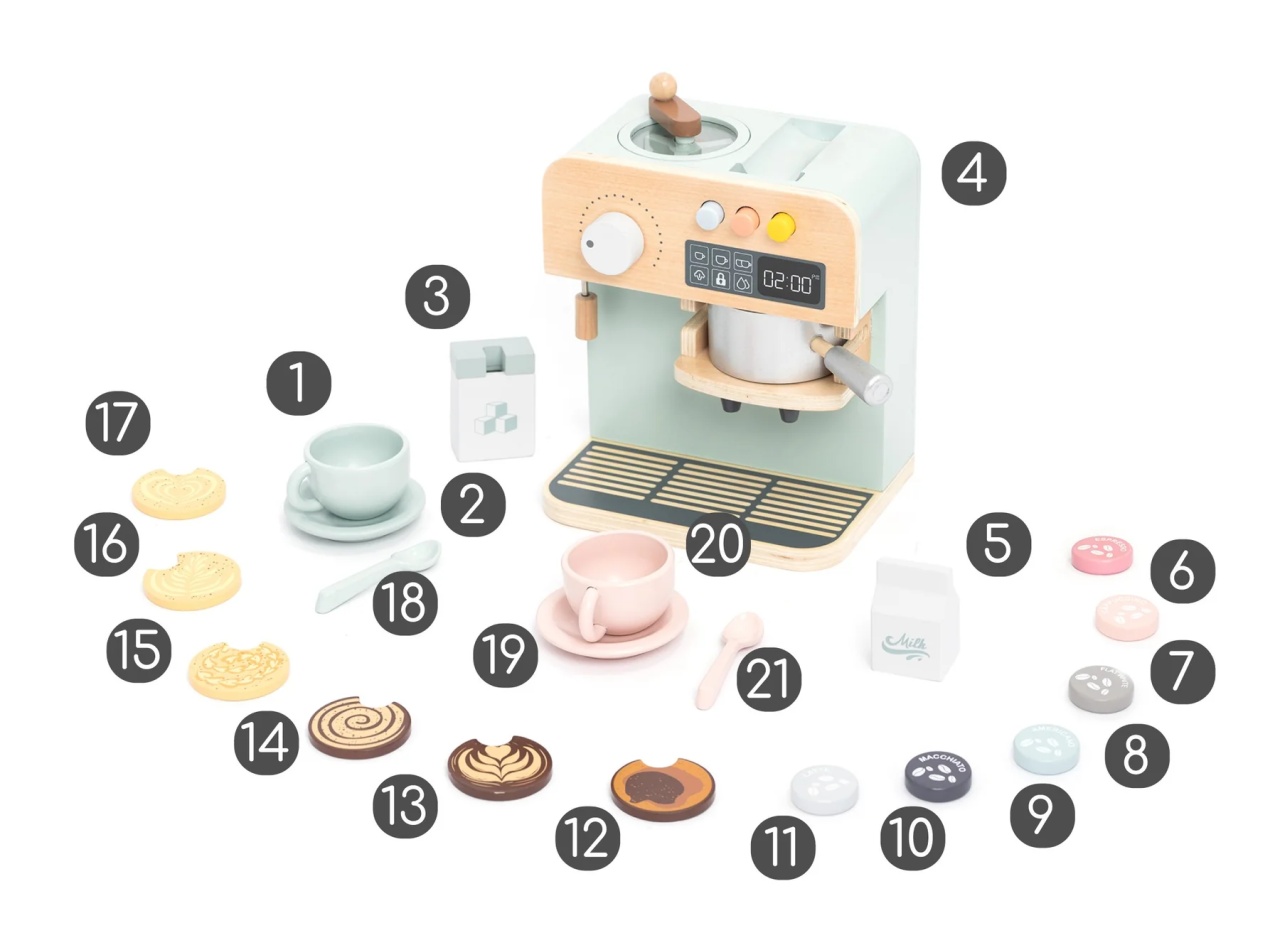 Joc de rol Aparat de cafea cu accesorii, UMU Toys - imagine 5