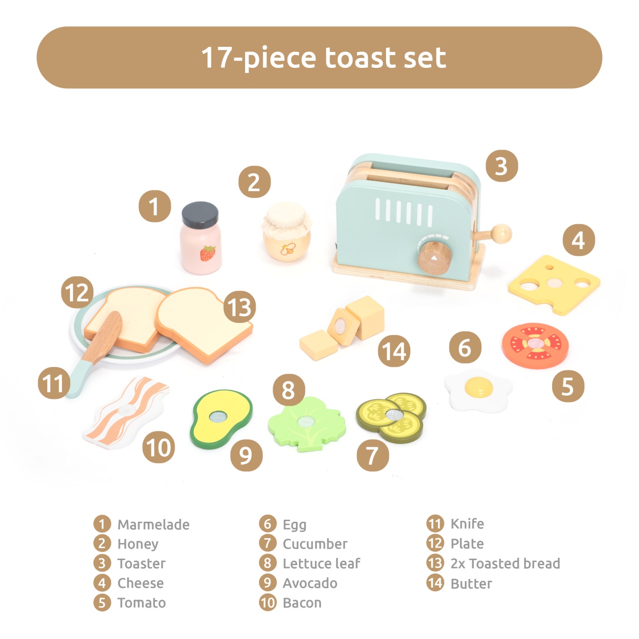 Joc de rol Invat sa prepar sandwich, UMU Toys - imagine 4